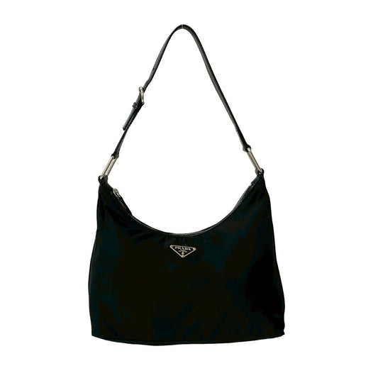 PRADA Shoulder Bag leather black