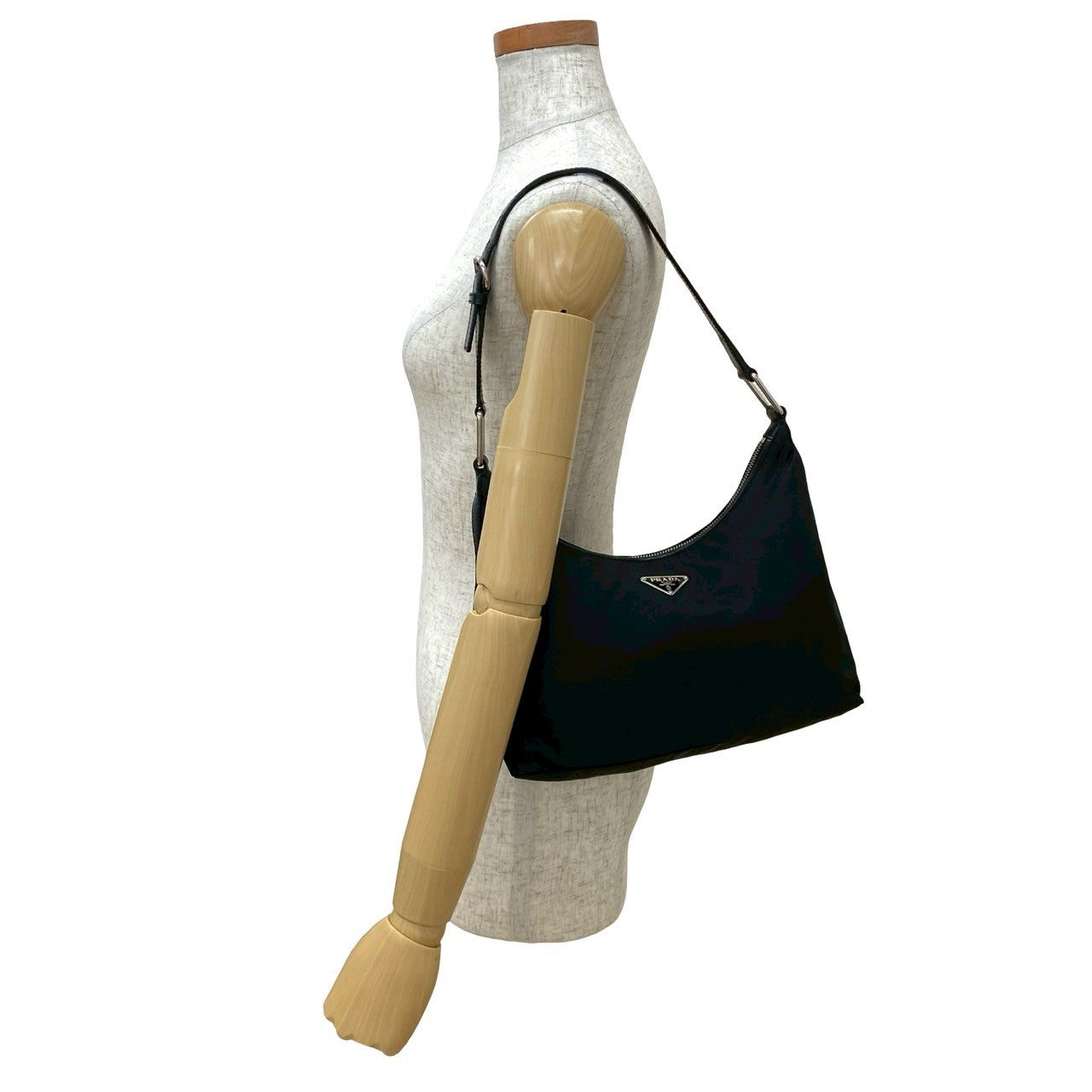 PRADA Shoulder Bag leather black