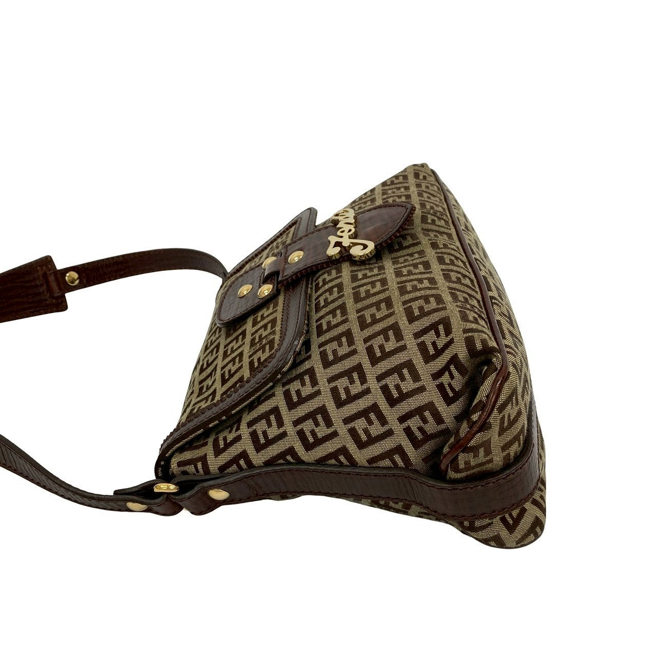 FENDI Shoulder Bag leather Brown