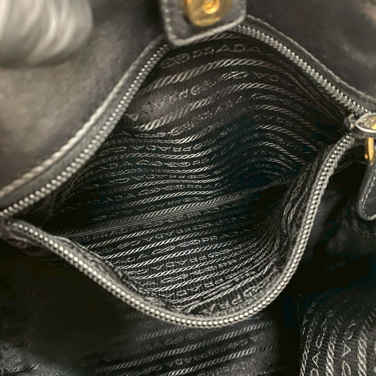 PRADA Handbag Nylon black