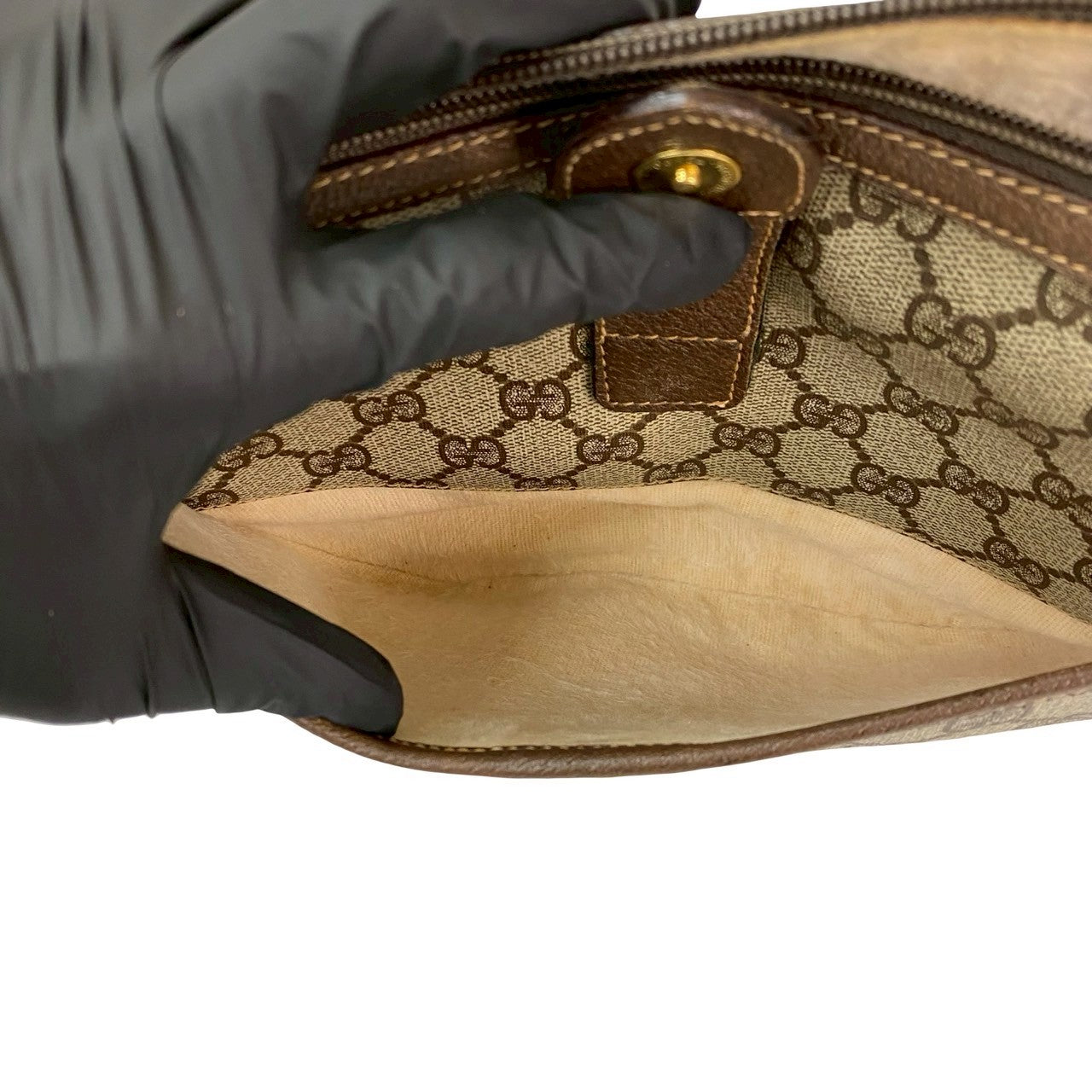 GUCCI Shoulder Bag leather Brown Sherry line