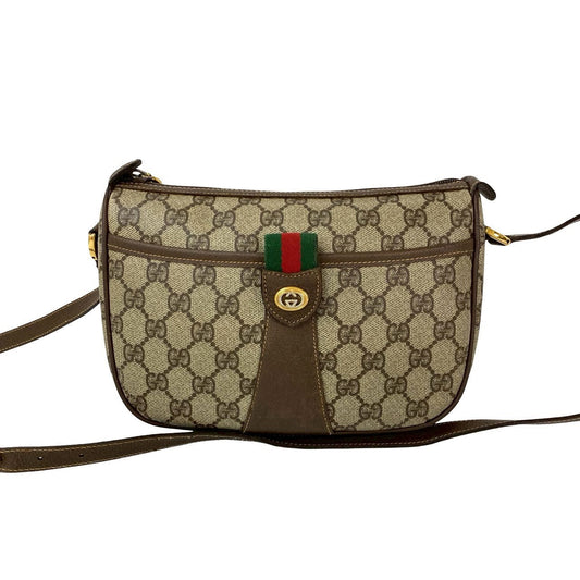 GUCCI Shoulder Bag leather Brown Sherry line