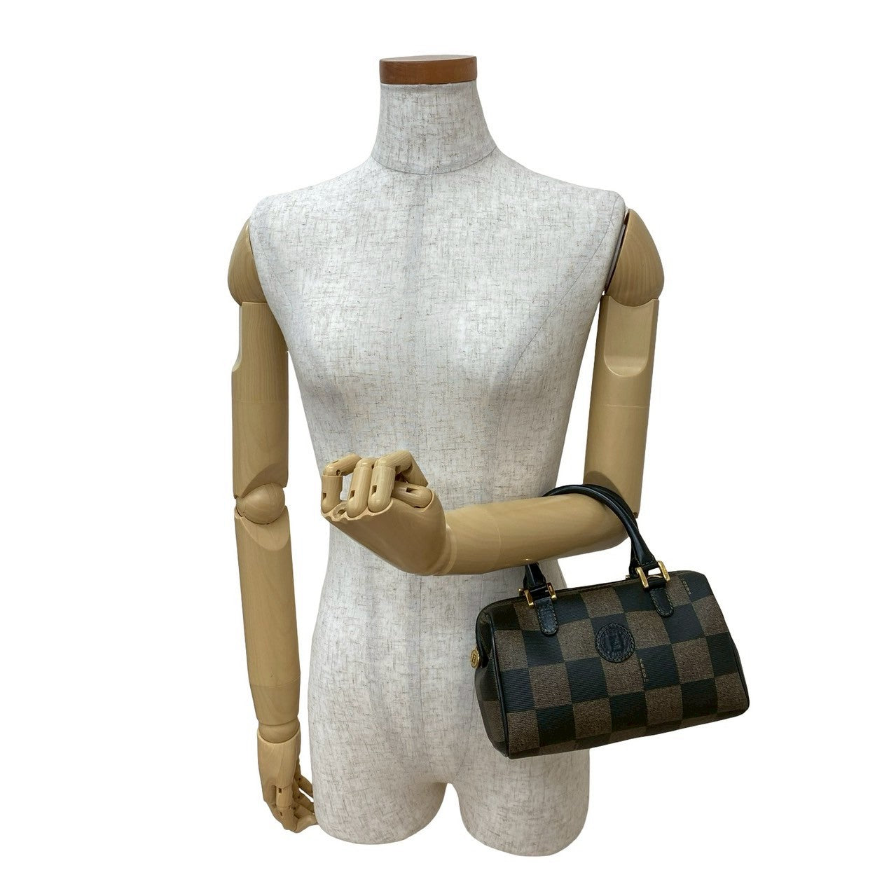 FENDI Handbag leather Brown
