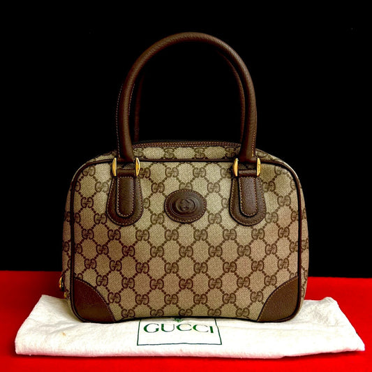 GUCCI Handbag leather Brown