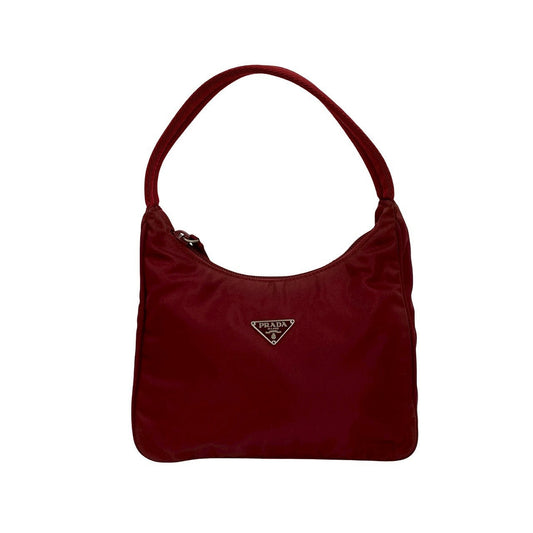 PRADA Handbag Nylon Red
