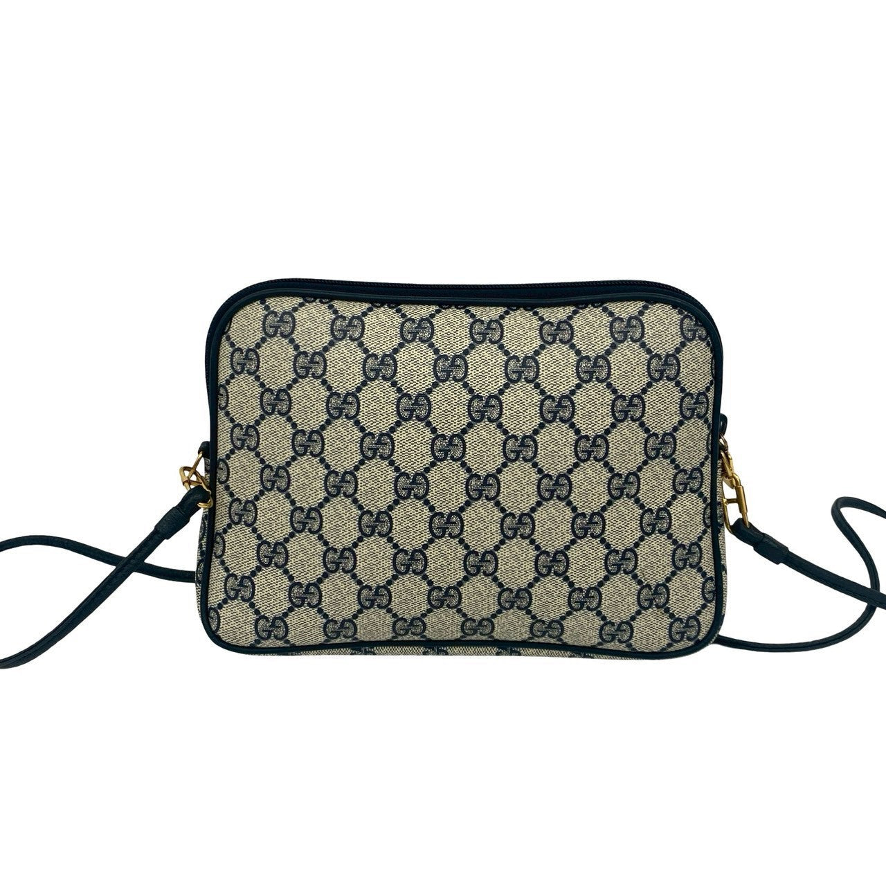 GUCCI Shoulder Bag leather Navy