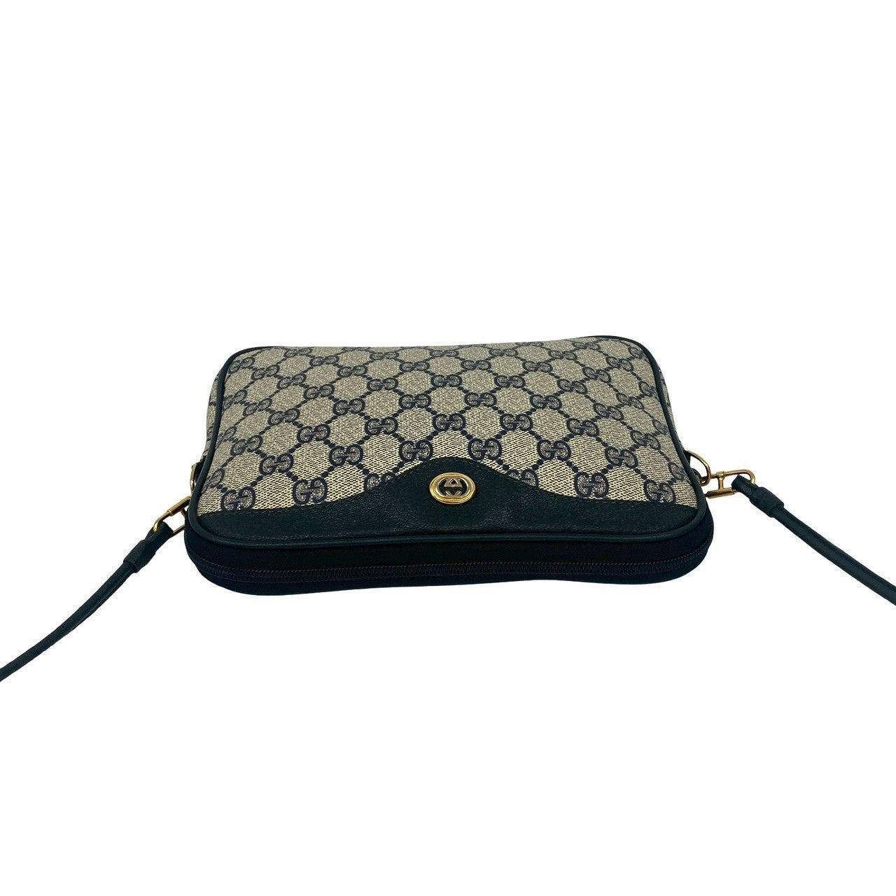 GUCCI Shoulder Bag leather Navy