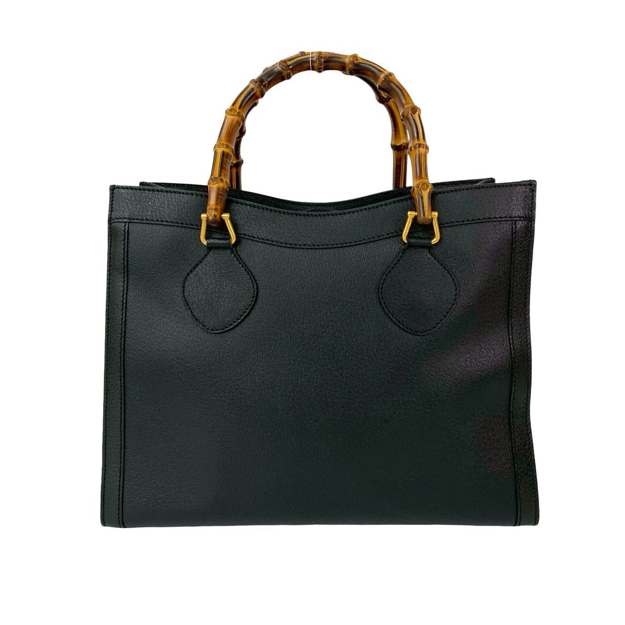 GUCCI Tote Bag leather black Bamboo