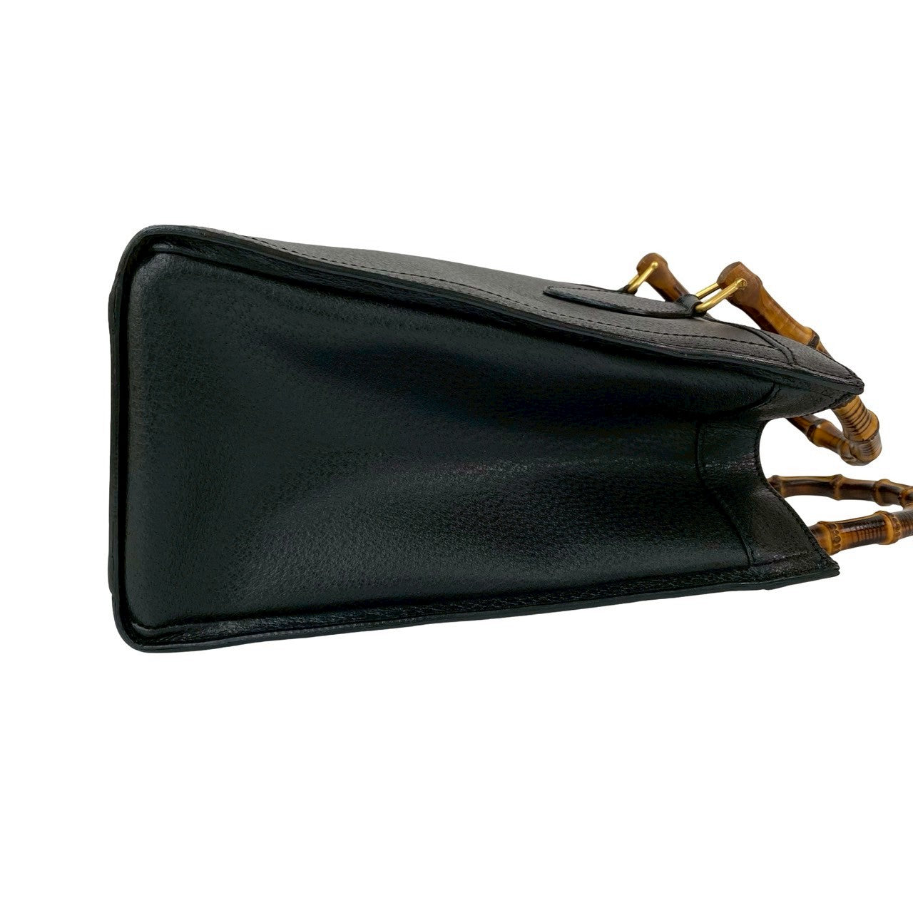 GUCCI Tote Bag leather black Bamboo