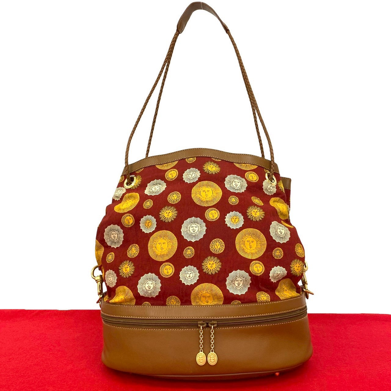 GUCCI Shoulder Bag leather Red