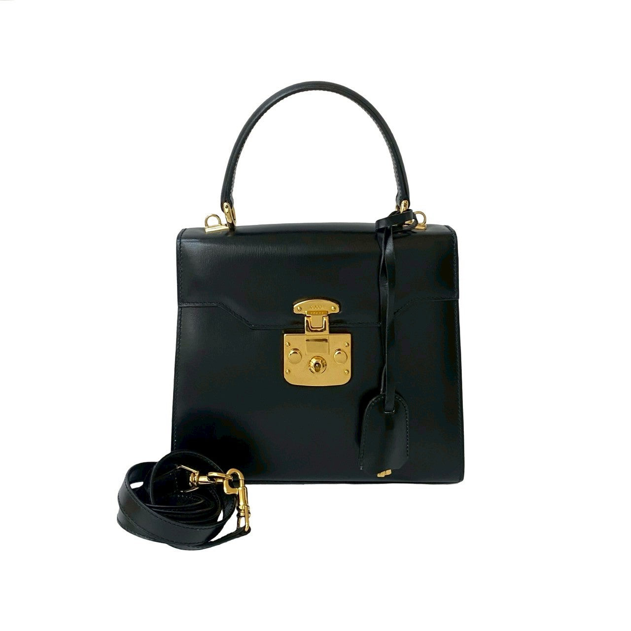 GUCCI Shoulder Bag leather black
