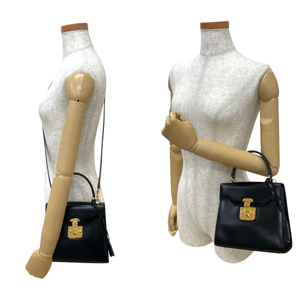 GUCCI Shoulder Bag leather black