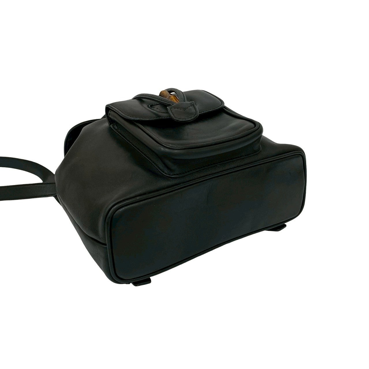GUCCI Backpack leather black Bamboo