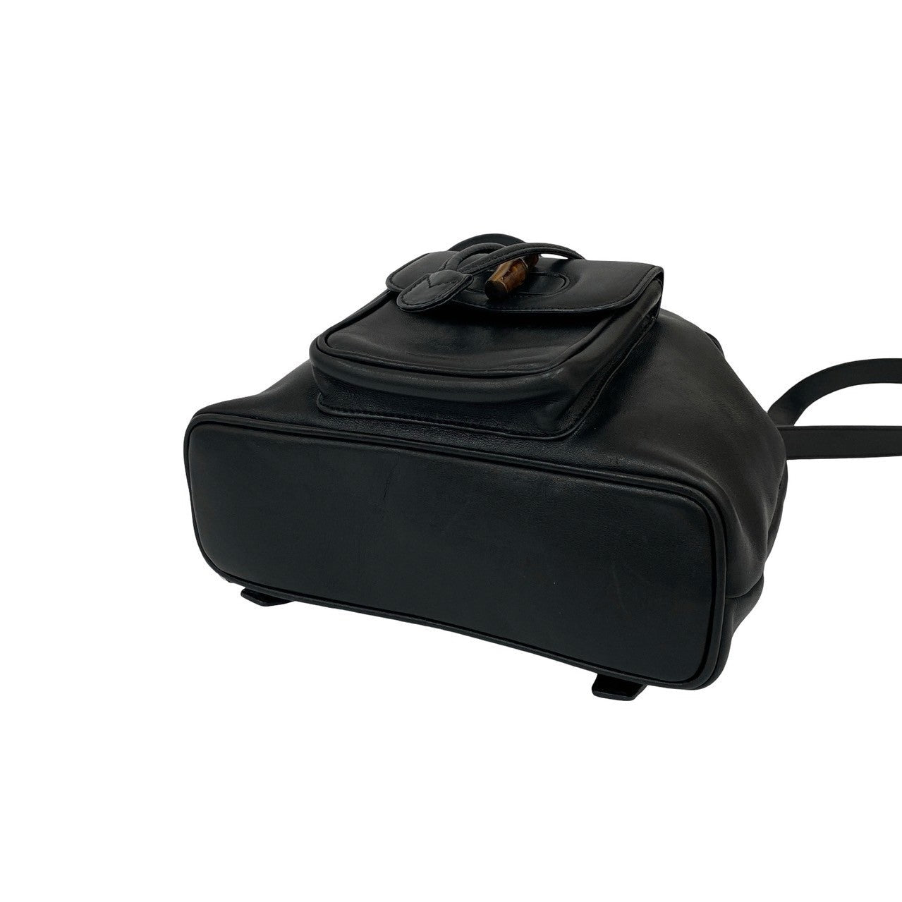 GUCCI Backpack leather black Bamboo