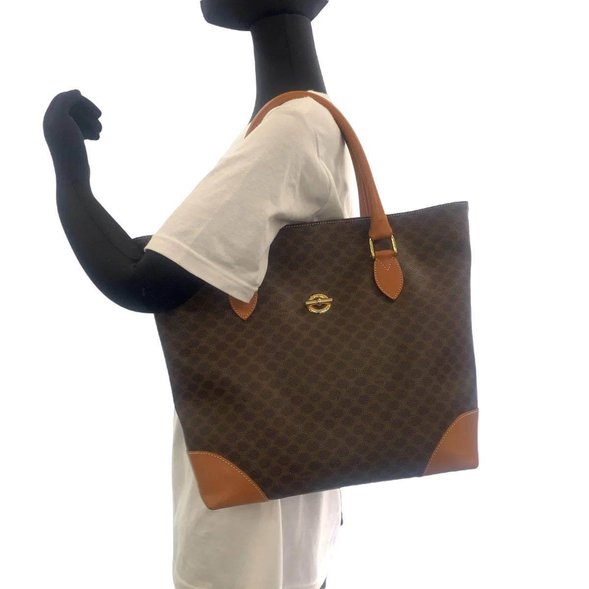 CELINE Macadam Tote Bag Brown
Gold Women Used
Authentic