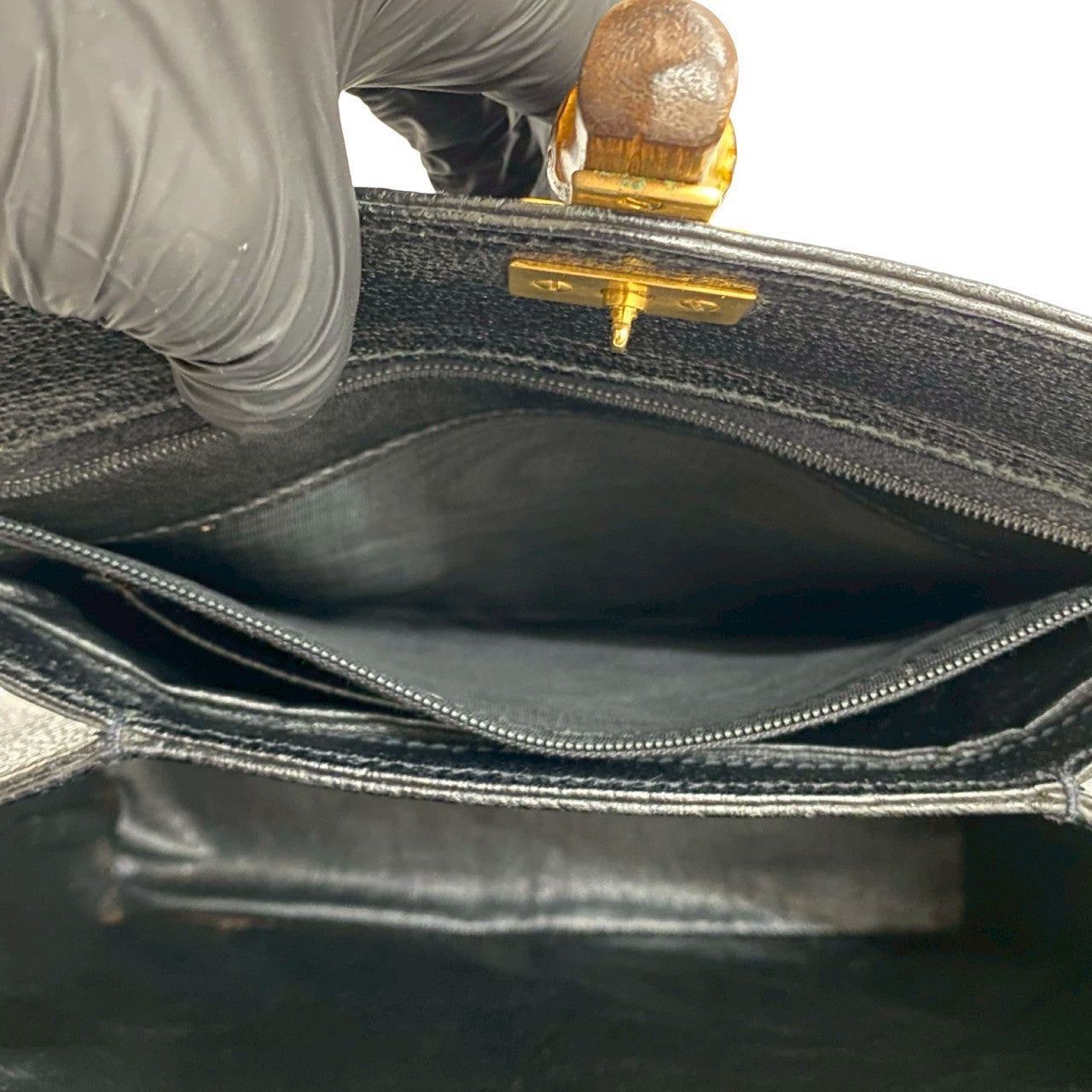 GUCCI Shoulder Bag Bamboo black