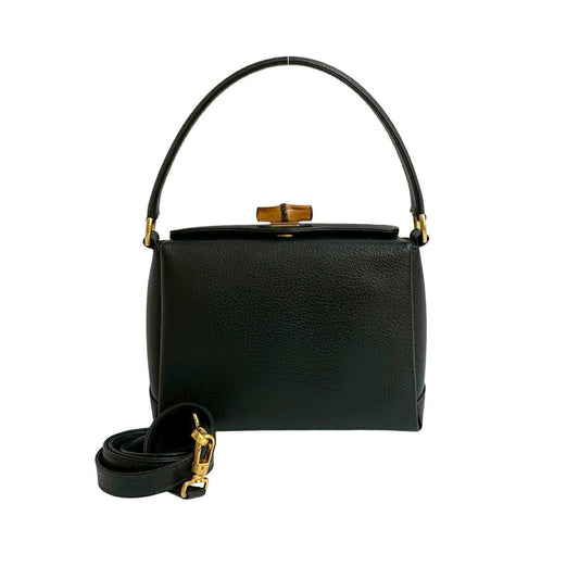 GUCCI Shoulder Bag Bamboo black