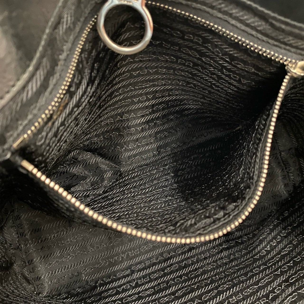 PRADA Tote Bag leather black