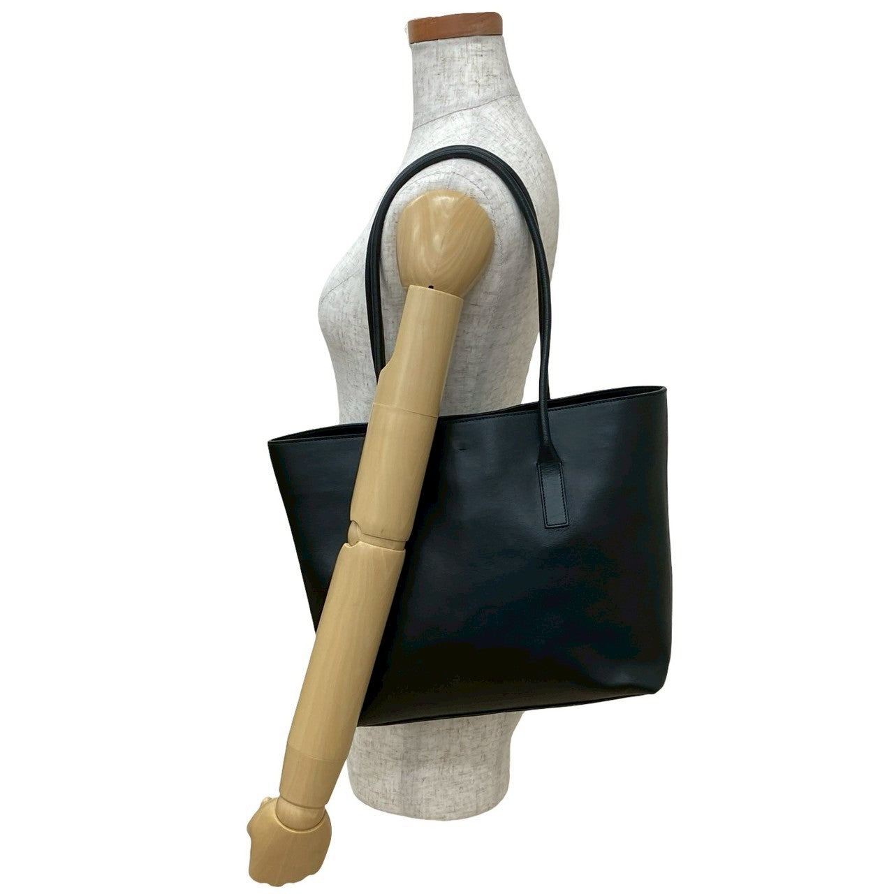PRADA Tote Bag leather black
