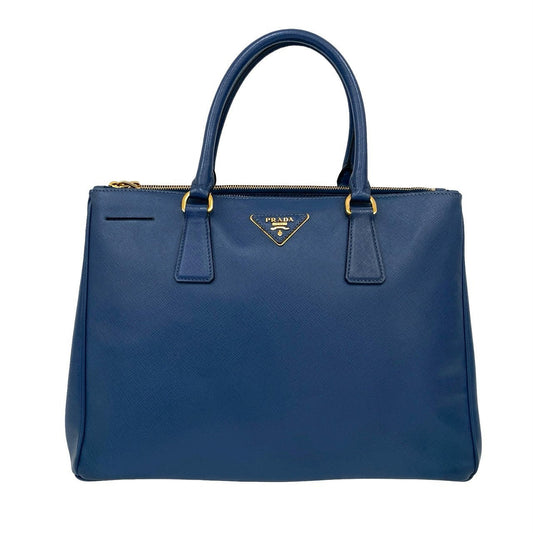 PRADA Handbag leather blue Galleria