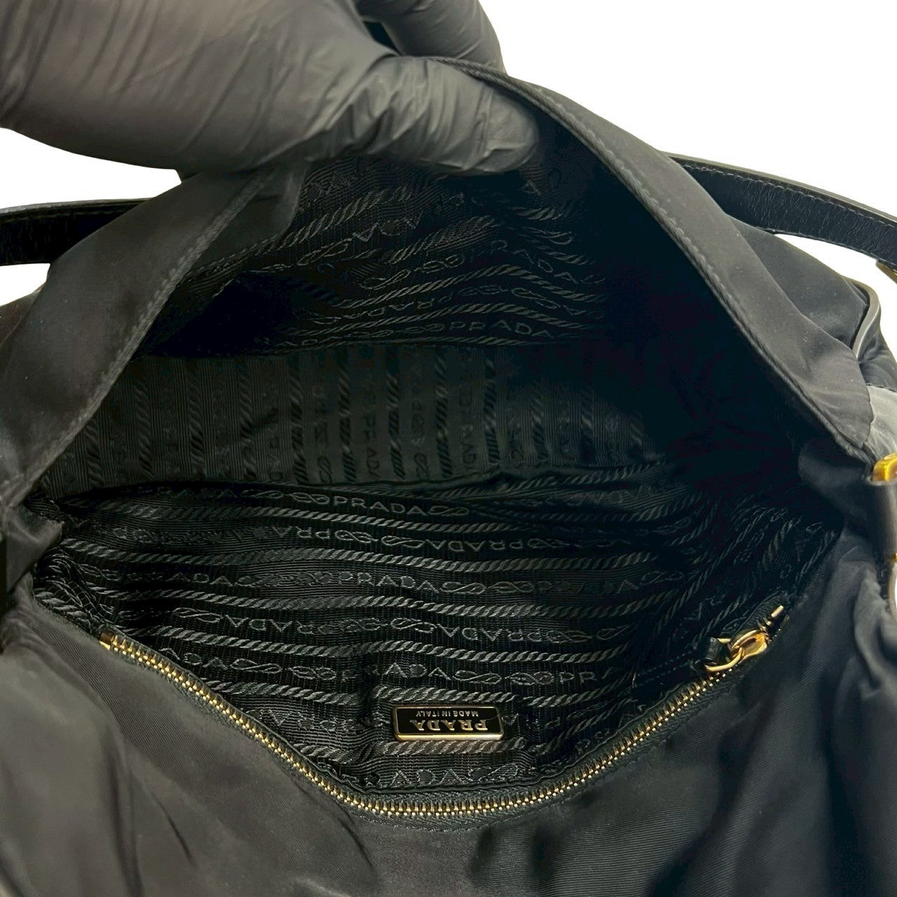 PRADA Handbag leather black