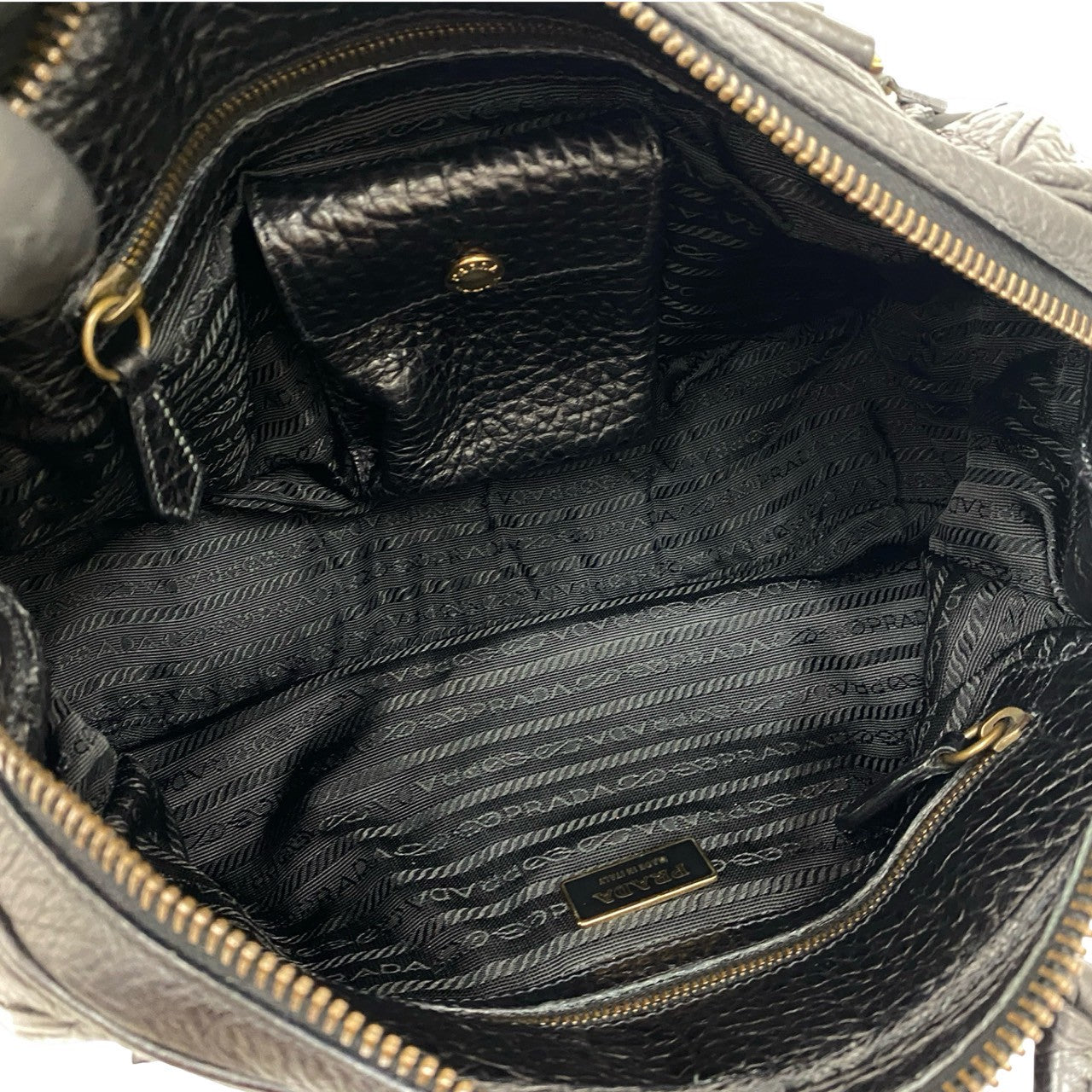 PRADA Handbag Nylon black