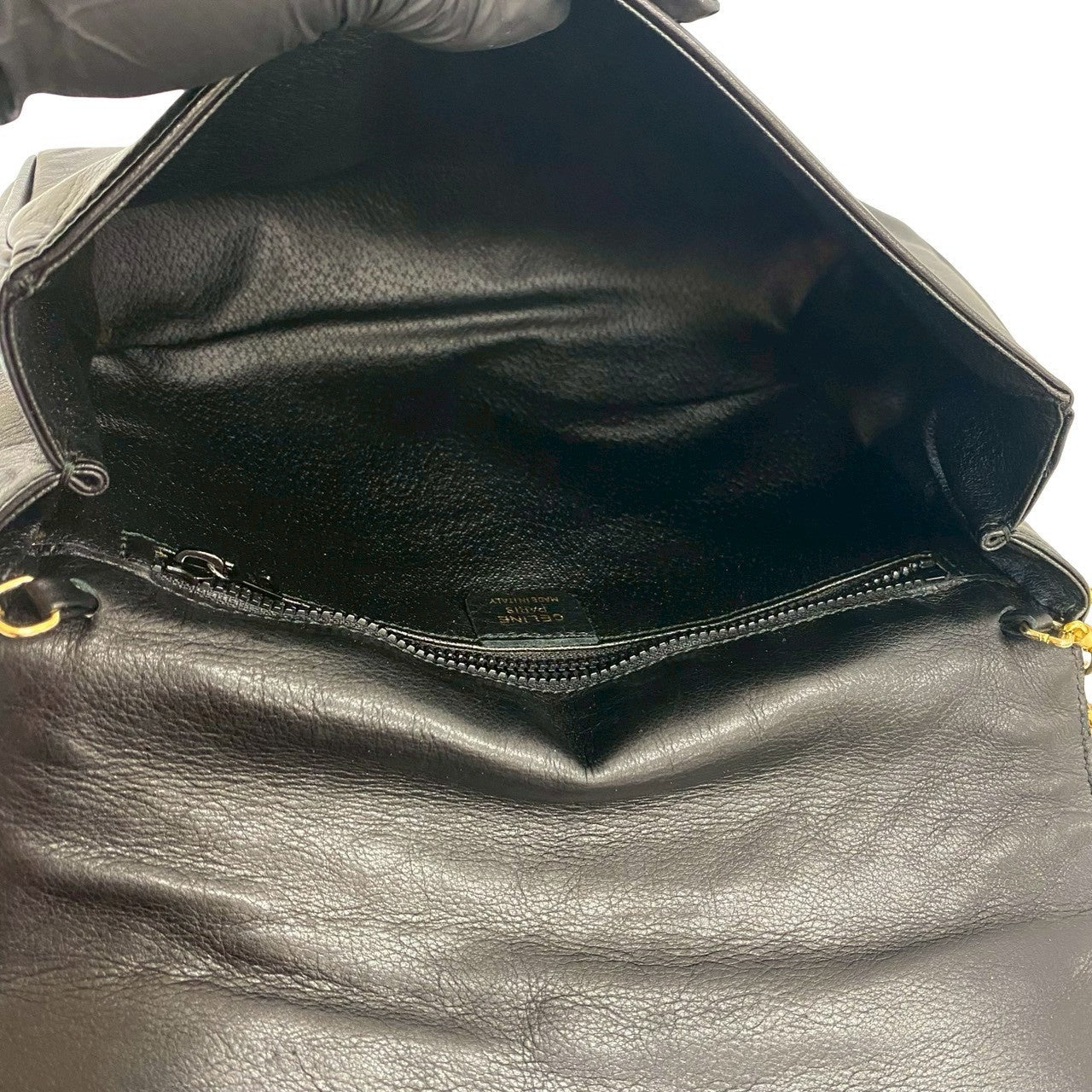 CELINE Shoulder Bag leather black