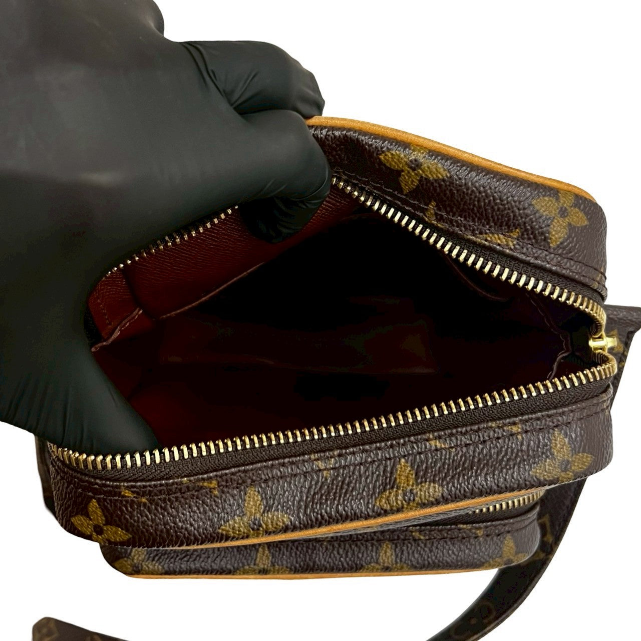 LOUIS VUITTON Shoulder Bag leather Brown Monogram Amazone