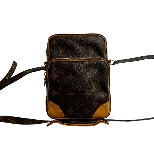LOUIS VUITTON Shoulder Bag leather Brown Monogram Amazone
