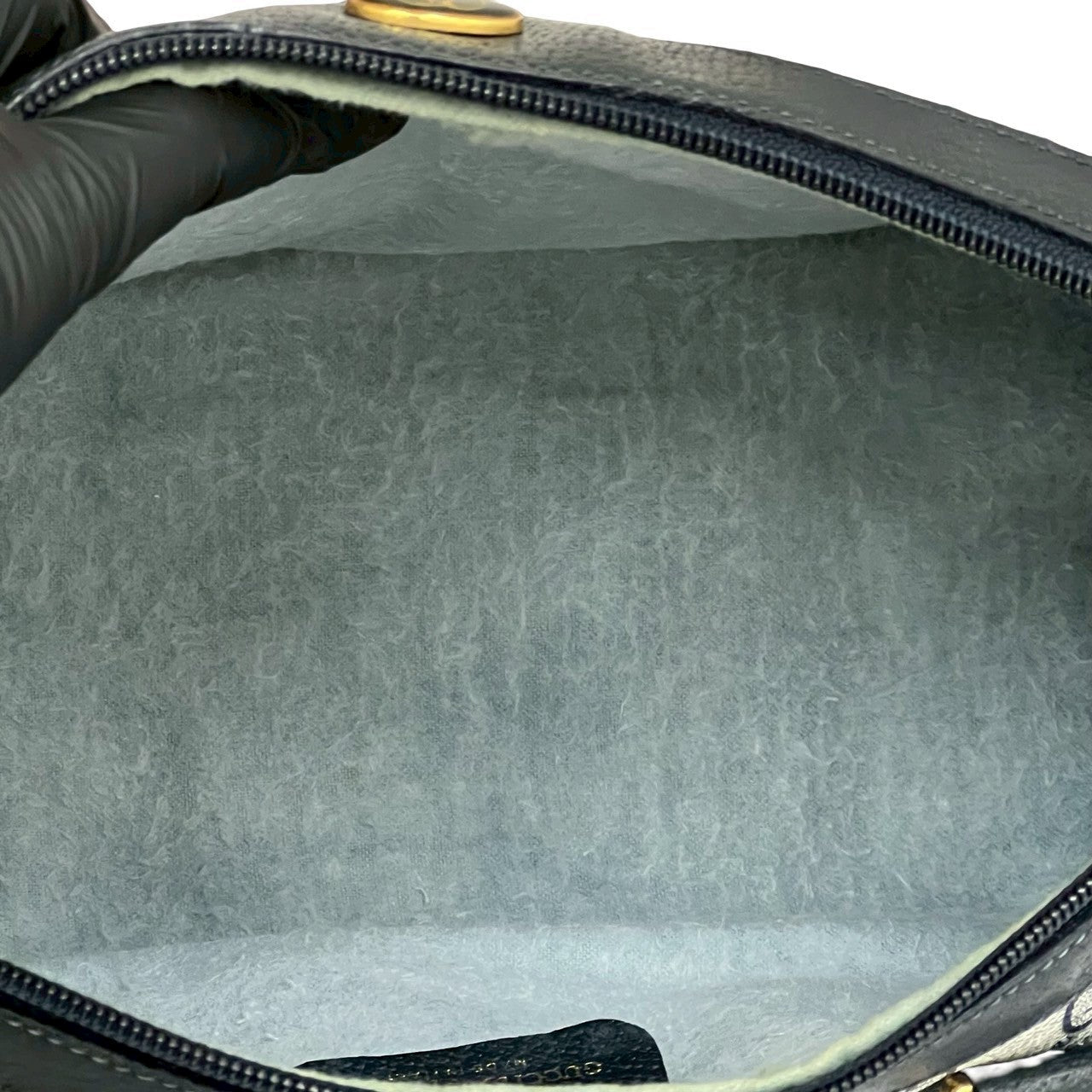 GUCCI Handbag leather Navy Sherry line