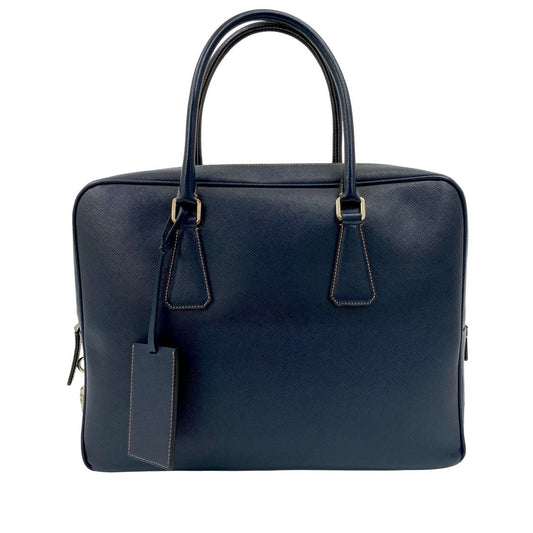 PRADA Business bag leather Navy