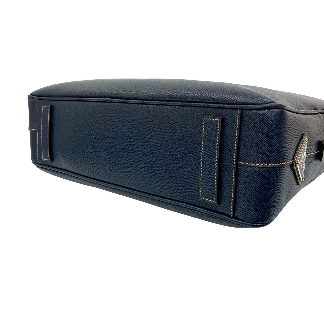 PRADA Business bag leather Navy