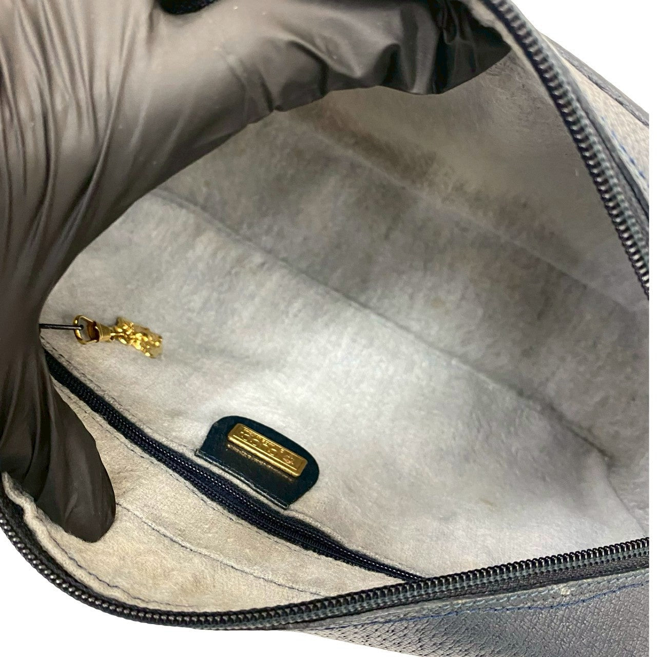 GUCCI Shoulder Bag leather Navy