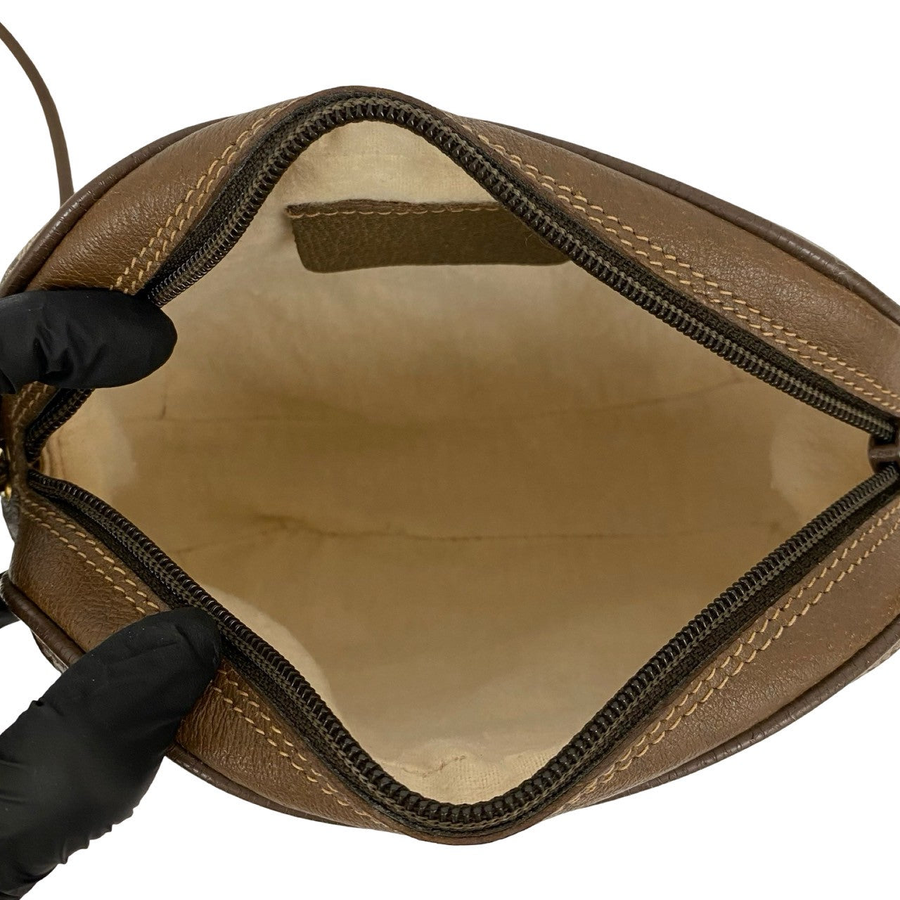 GUCCI Shoulder Bag leather Brown Sherry line