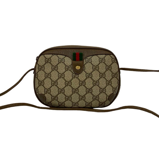 GUCCI Shoulder Bag leather Brown Sherry line