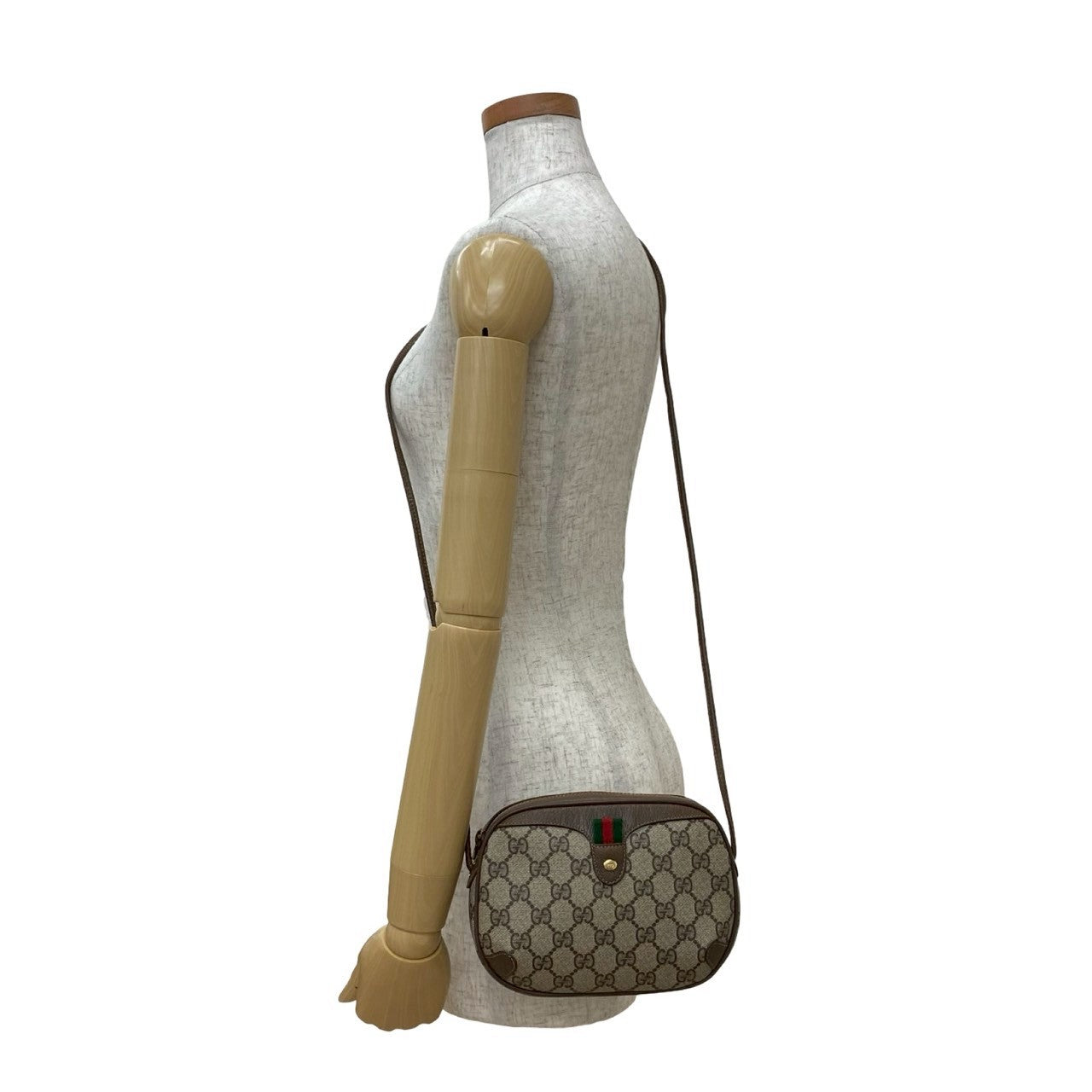 GUCCI Shoulder Bag leather Brown Sherry line