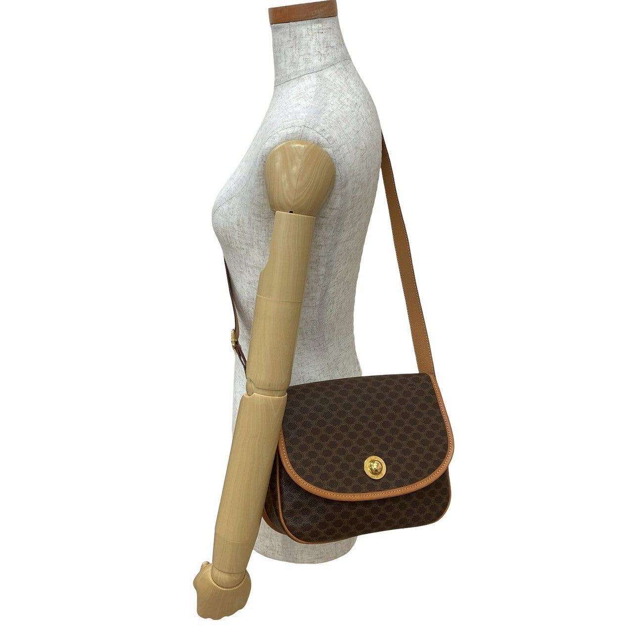 CELINE Shoulder Bag leather Brown