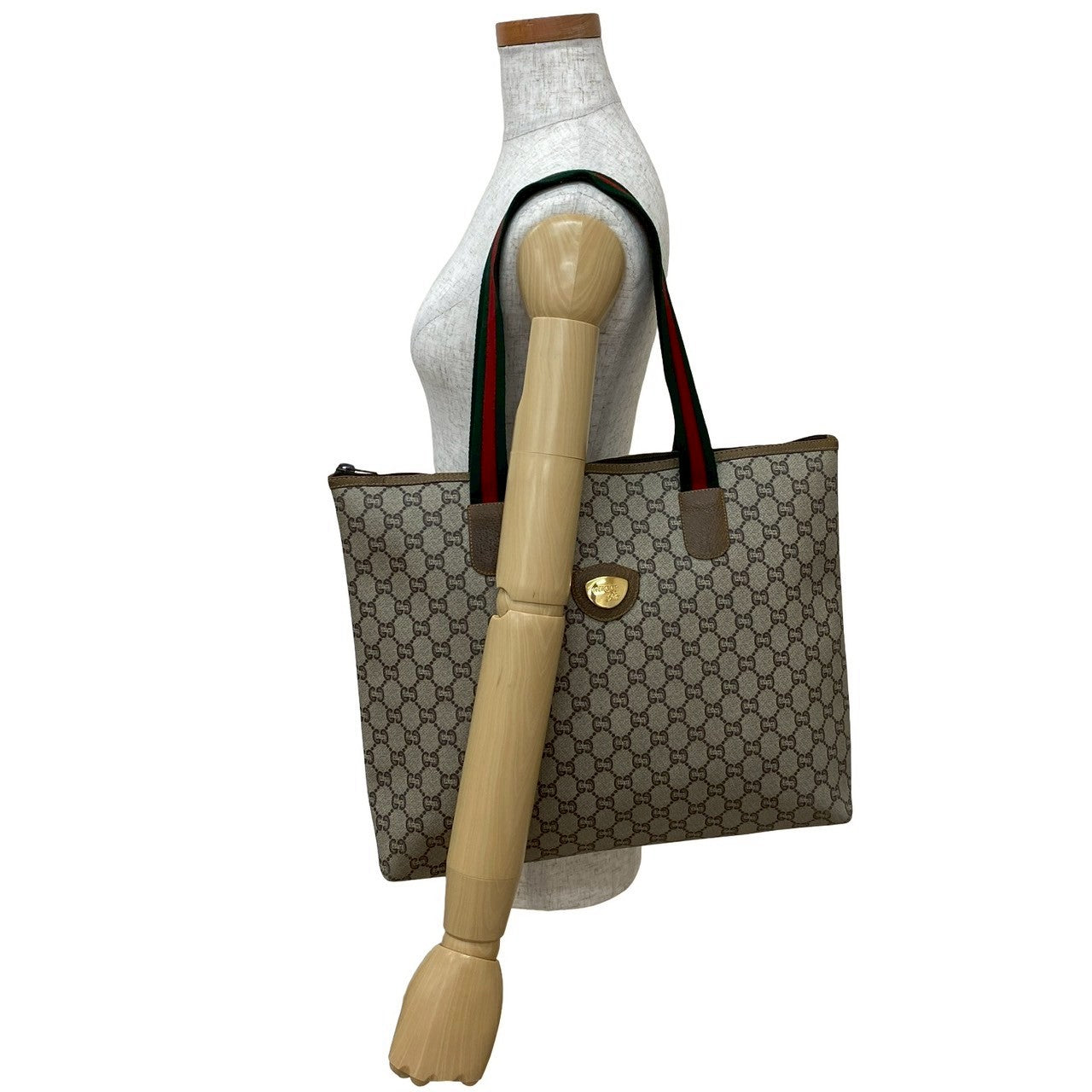 GUCCI Tote Bag leather Brown Sherry line