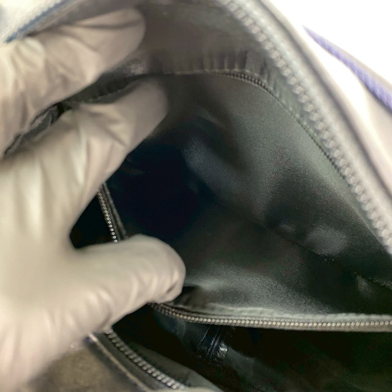 Dior Shoulder Bag leather Navy Tassel