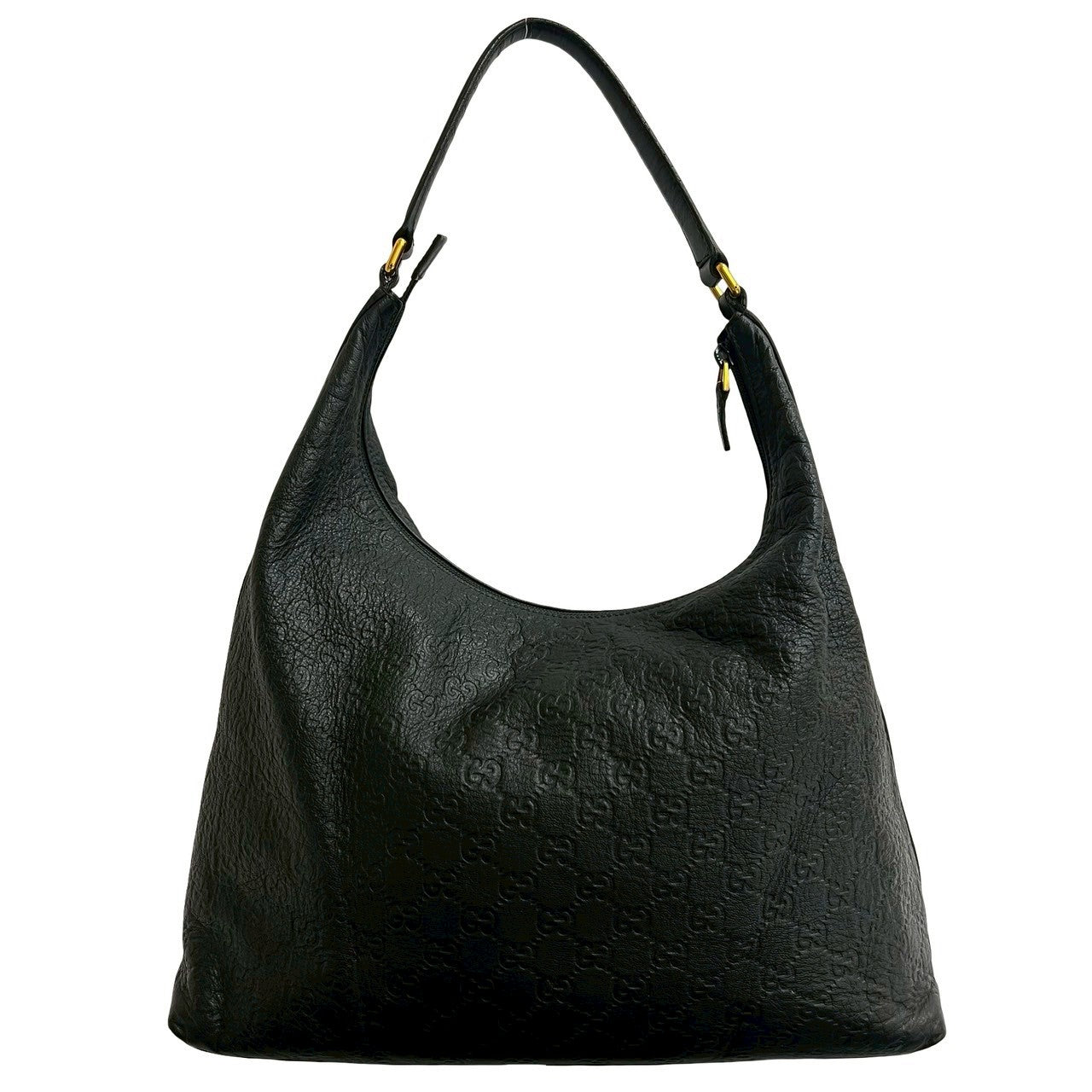 GUCCI Shoulder Bag leather black Sima