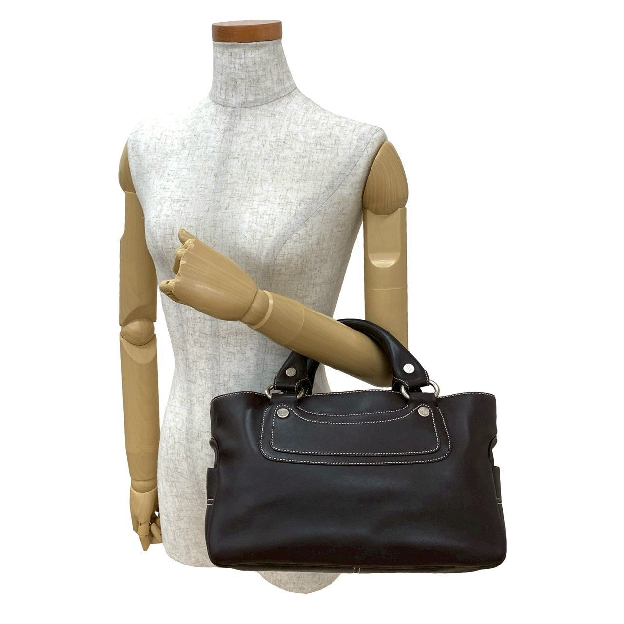 CELINE Handbag leather Brown Boogie bag