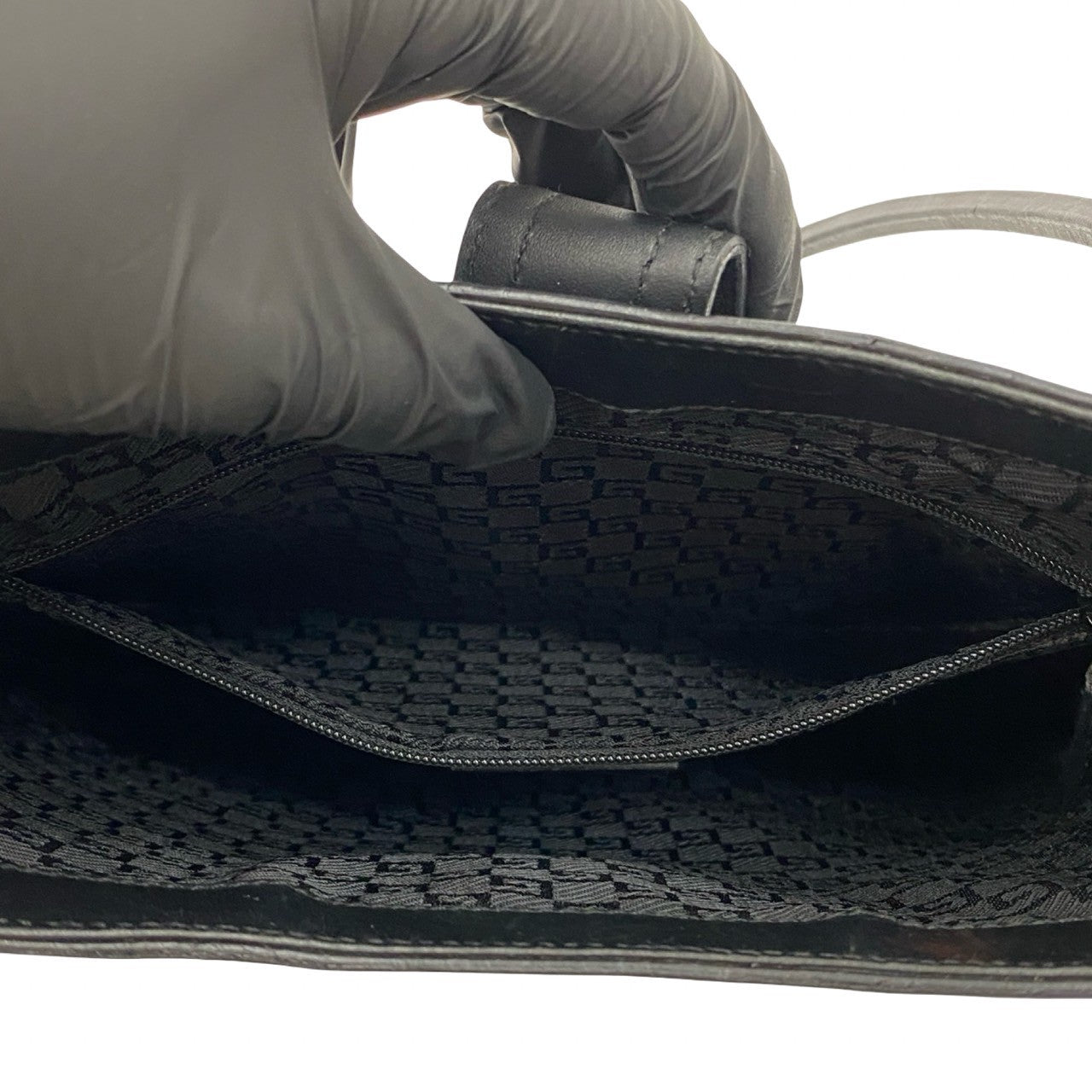 GUCCI Shoulder Bag leather black