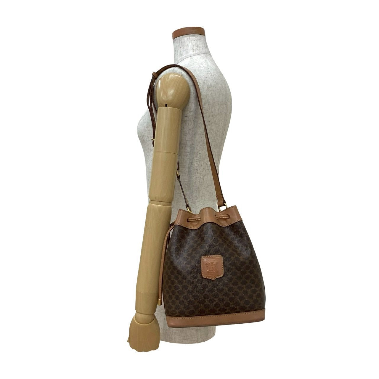 CELINE Shoulder Bag leather Brown