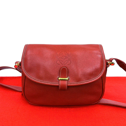 LOEWE Shoulder Bag leather Red