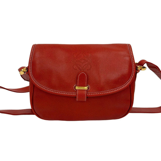 LOEWE Shoulder Bag leather Red
