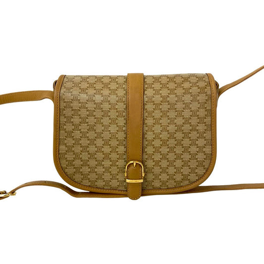 CELINE Shoulder Bag leather Brown