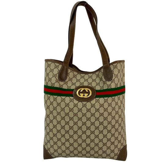 GUCCI Tote Bag leather Brown Sherry line