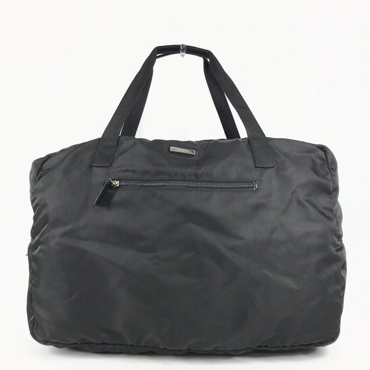 GUCCI Boston Duffel bag 012�E0389 Nylon black logo Women(Unisex) Used Authentic