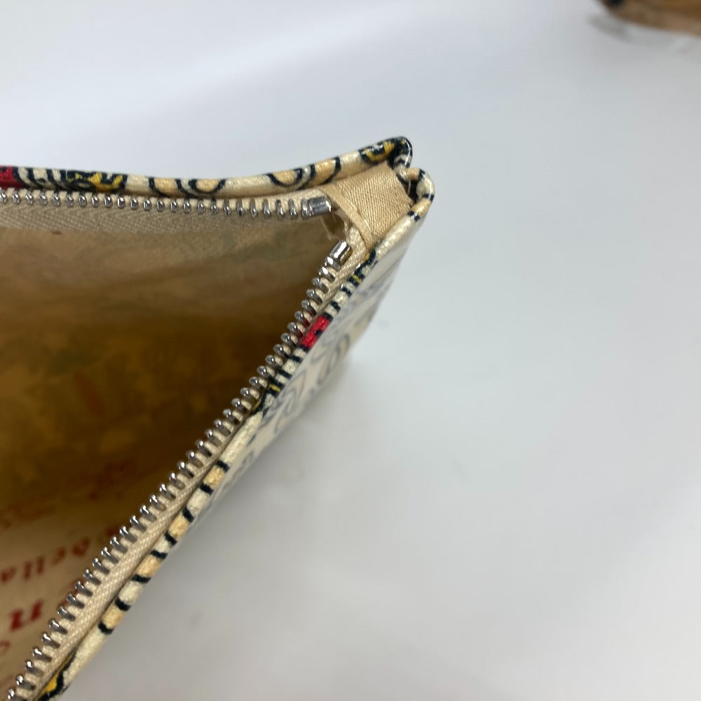 GUCCI Clutch bag Coated canvas Red Garden Women Used Authentic