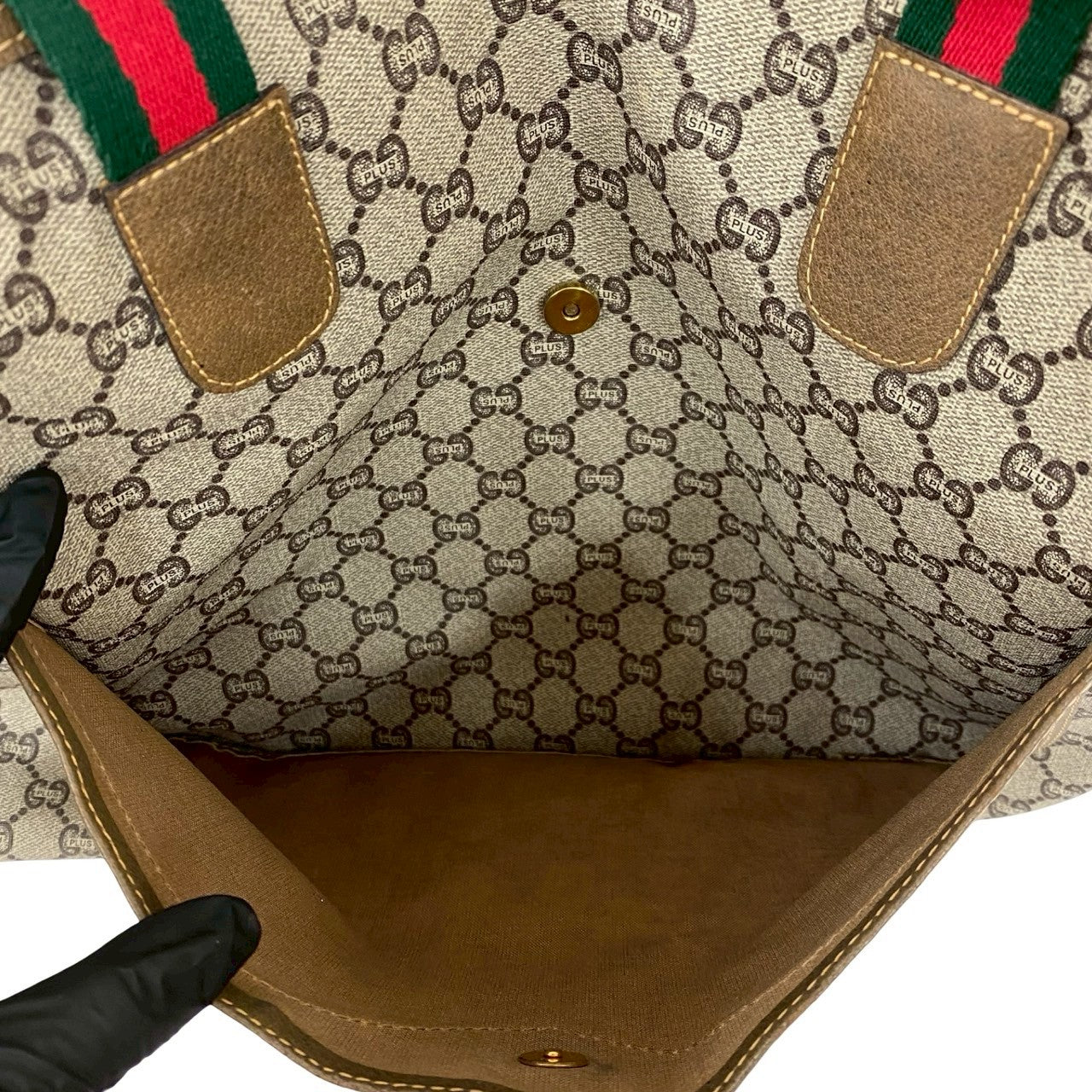 GUCCI Tote Bag leather Brown Sherry line